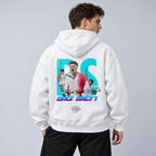 Ben Shelton Oversized Hoodie Weiß – On-Body-Mockup Rückenansicht