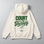 Court is my Therapy - Oversized Hoodie – Farbe Natural Raw | Tennis Streetwear von Court Crusher Clo.