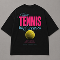 More Tennis less Excuses - Oversized Shirt – Tennis Streetwear, Ansicht 3