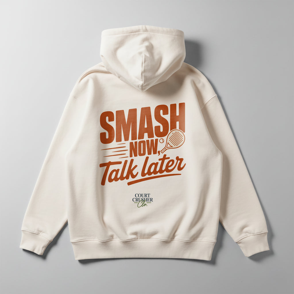 Smash now, talk later - Oversized Hoodie – Tennis Streetwear von Court Crusher Clo.