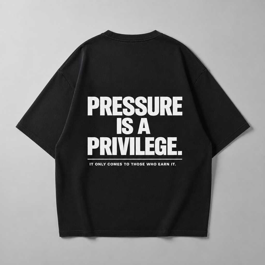 Pressure is a Privilege - Oversized Shirt – Tennis Streetwear von Court Crusher Clo.
